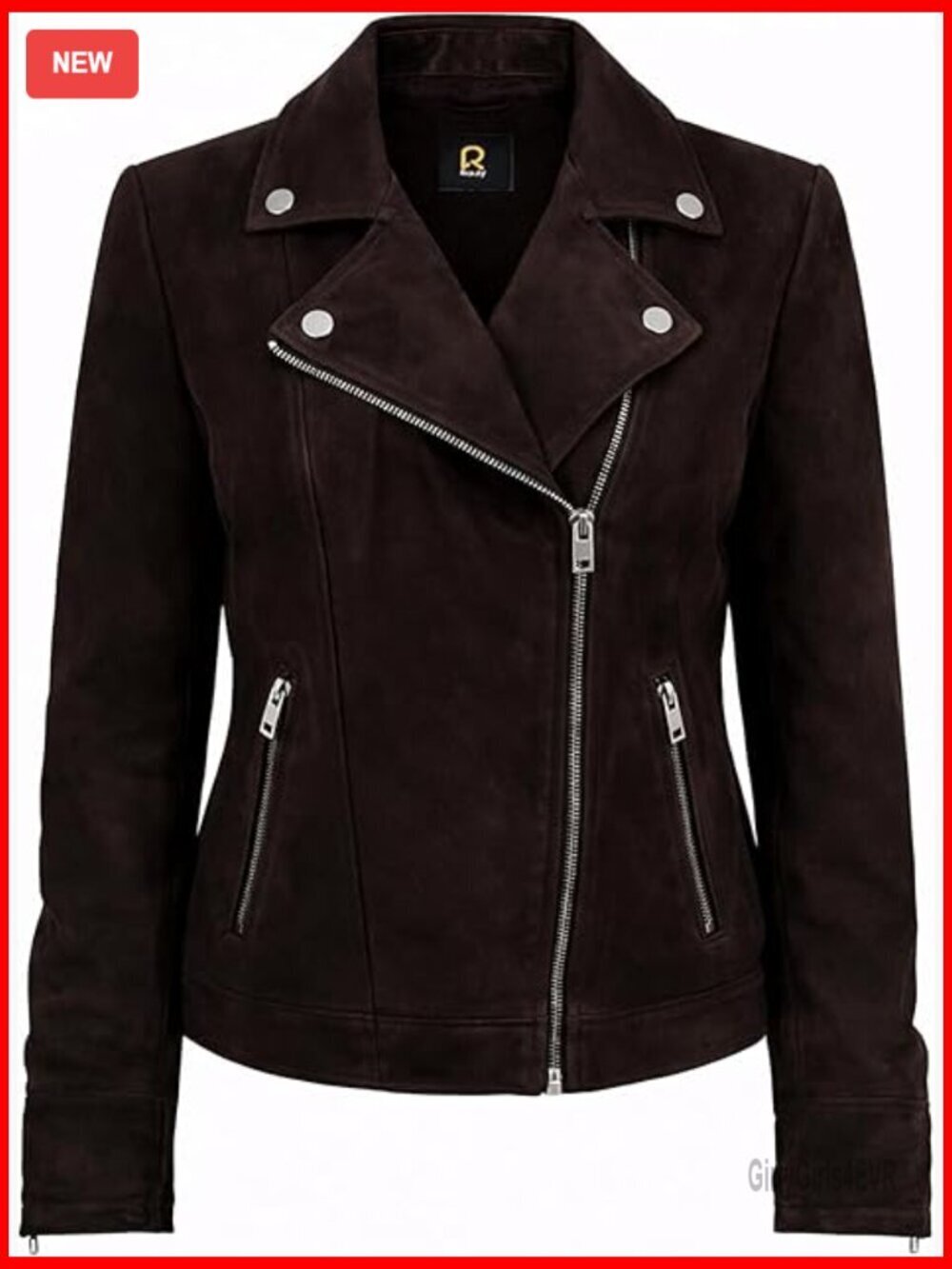Suede Leather Motorcycle Jacket Women's Biker Style Premium